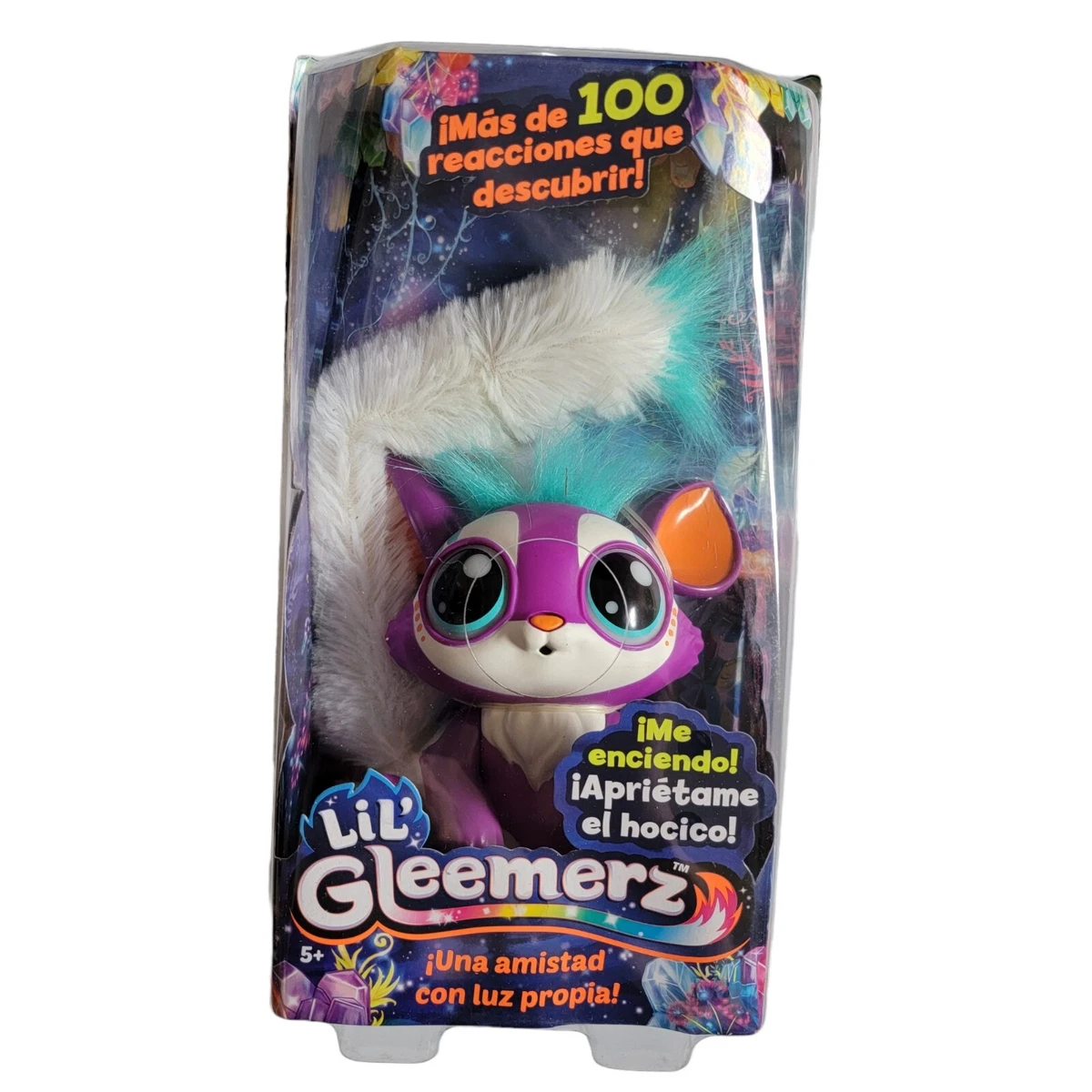 Lil Gleemerz LOOMER Purple Talking Lemur Figure Light Up Tail in