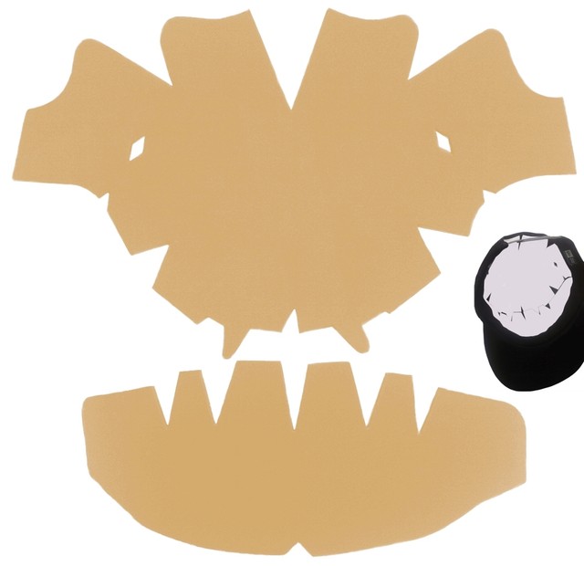 3 Pk. Beige-large Baseball Cap Crown 