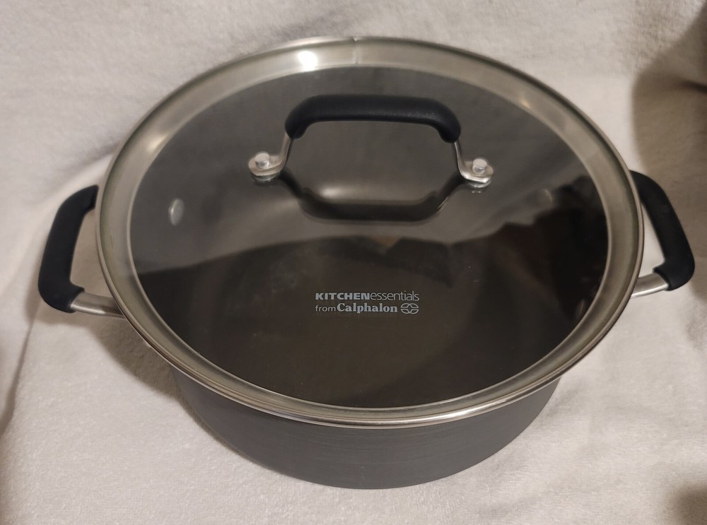 Calphalon 5 QT Pot 8785 Nonstick Dutch Oven Cookware With Glass Lid