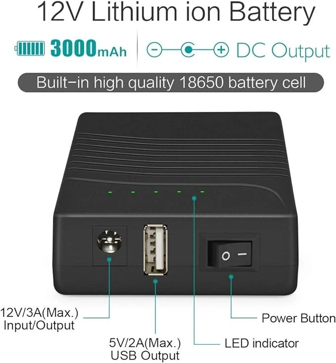 Batería recargable de iones de litio 12V 3000mAh Foto 4 de 4