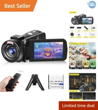 Full HD 1080P Vlogging Camera with Infrared Night Vision & Remote Control