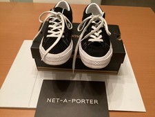 Converse One Star Ox Black & White Suede Sneakers Trainers UK 5 -Net a Porter .