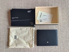 Montblanc portafoglio 14548 porta carte NUOVO nero pelle