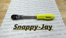 Snap-on Tools NEW HI-VIZ Hard Grip 1/4" Drive LONG Flex Ratchet THLFD72HV