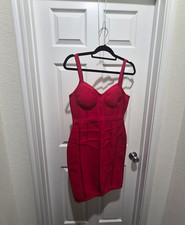FashionNova Women's Red Bandage Bodycon Mini Dress Size Large