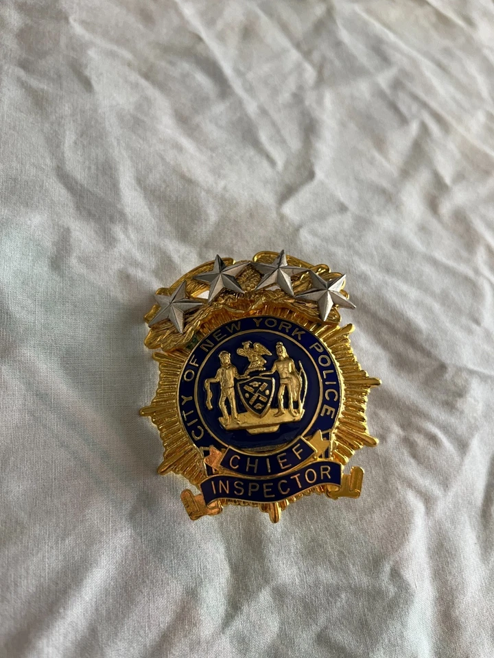 Insignia de inspector jefe de la policía de Nueva York obsoleta de Nueva York G2U de colección Foto 2 de 4