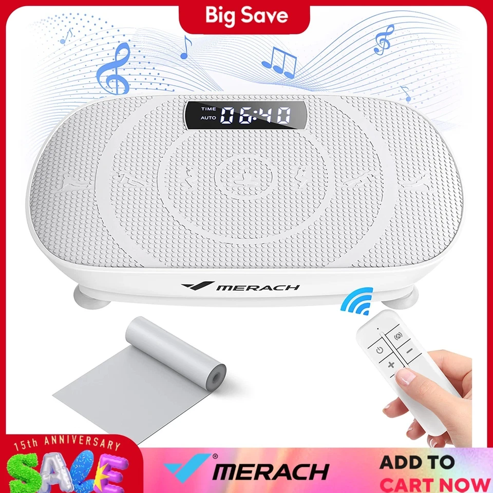MERACH Vibration Plate Training Device, Powered Vibration Platform for Full Body - Bild 2 von 4