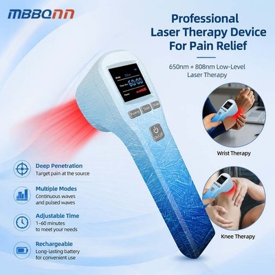 LLLT Infrared Laser Therapy Device 650nm 808nm Portable Muscle Joint Pain Relief
