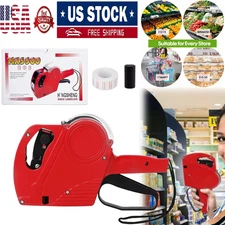 MX-5500 8 Digits Price Tag Gun Marking Machine w/Sticker Labels Ink Roller Gift~