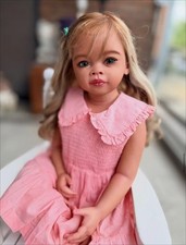 Painted 30inch Toddler Girl Reborn Baby Doll Rooted Hair Rebornlove Collect Toy