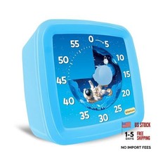 Blue 60-Minute Countdown Timer for Kids - Classroom Office - Blue
