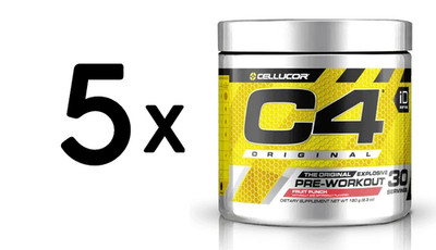 5 x Cellucor C4 Original, Fruit Punch - 204g (117,64 EUR/kg)