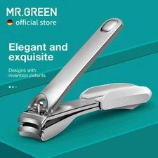 MR.GREEN Slim Detachable Anti-Splash Stainless Nail Clipper Portable Nail Care