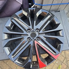 TOYOTA AYGO ALLOY WHEEL 18 X 5J ET40 BLACK WITH RED SPOKE