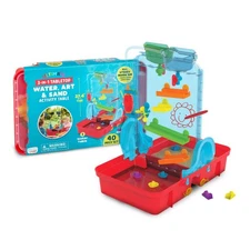 CHUCKLE & ROAR TABLETOP 3-IN-1 WATER SAND ART EASEL - RED