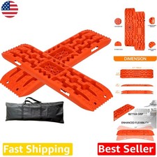 Large Off-Road Traction Mats w/ Jack Base, Reinforced PP, Mud Sand Snow Recovery