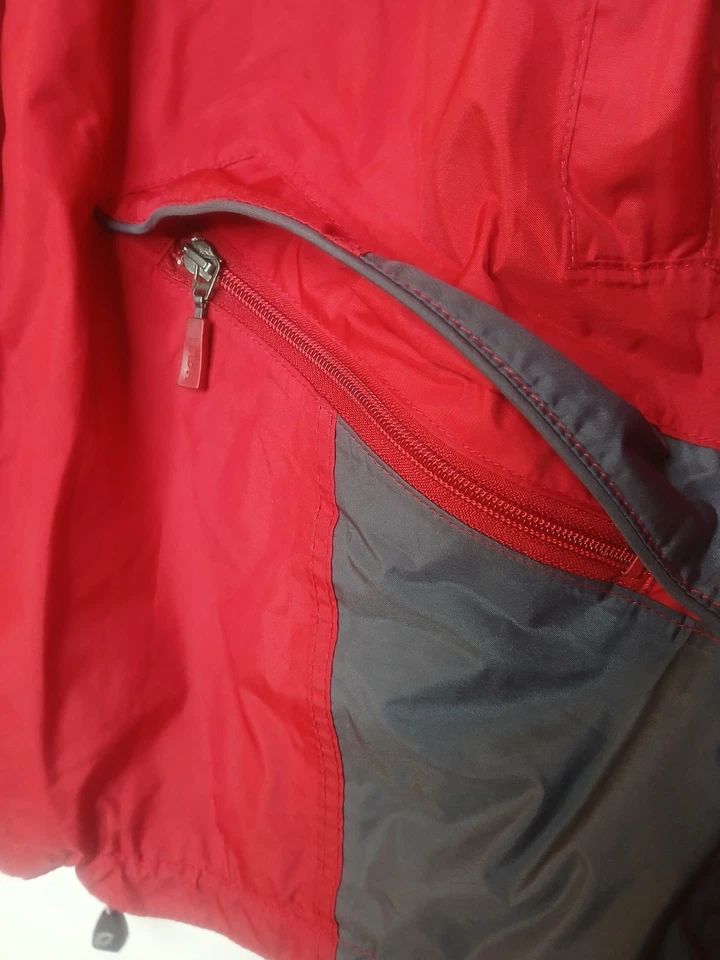 womens Halti Rain Windbreaker Jacket Red Size 12 Drymaxx Waterproof Coat Hooded - Image 2 of 4