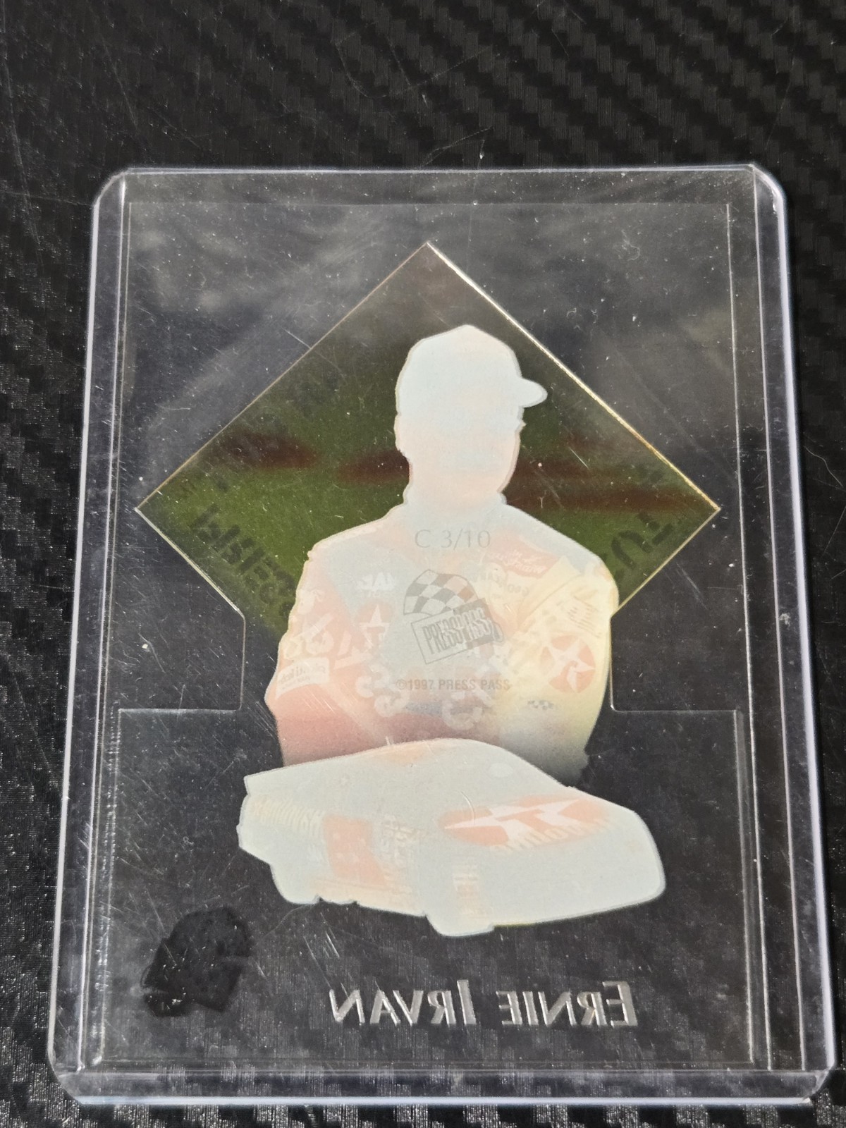 1997 Press Pass Clear Cut Ernie Irvan image 2