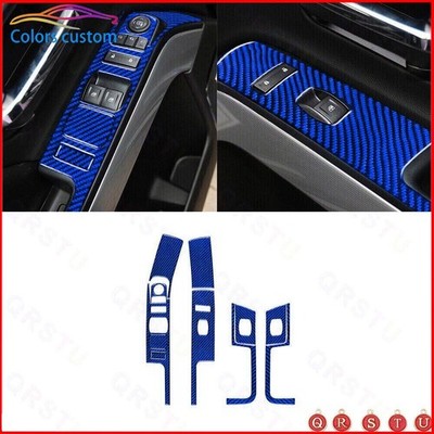 For Silverado GMC SIERRA 2014-18 TypeB Blue Carbon Fiber Window Lifting Control