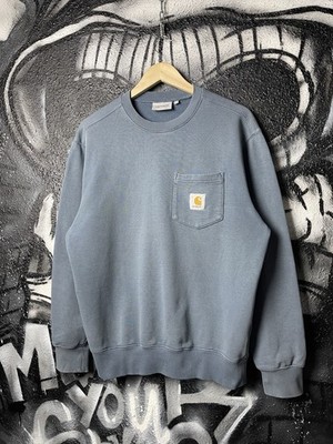 Carhartt WIP Blue Pocket Logo Sweatshirt Men s Size Small