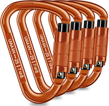 Auto Locking Carabiner Heavy Duty Carabiner 25Kn UIAA Certified Climbing Carabin