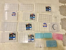 Plastic Organizer Boxes Lot Of 17 Craft Fishing Organizers With Dividers Clasp