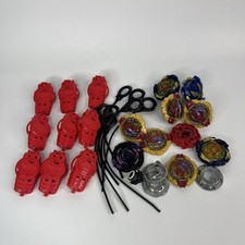 Beyblades Launchers Metal And Plastic Tops Spinning Action Fighting Toy Lot