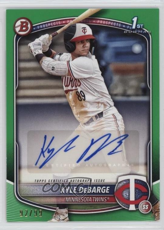 2025 Bowman Paper Prospect Retail Green 92/99 Kyle DeBarge #BPA-KD Auto 1r8k