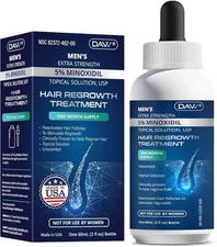 DAvV Mens Extra Strength 5% Minoxidil Hair Regrowth Treatment 2fl oz Made in USA