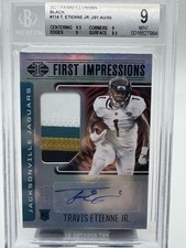 2021 Panini Illusions Travis Etienne Rookie Patch Auto RPA /50 BGS 9 And 10 Auto