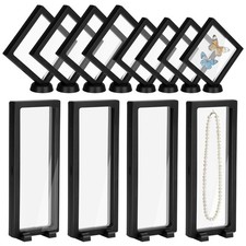 12Pcs 3D Floating Display Case, Challenge Coin Display Stand Holder, Transpar...