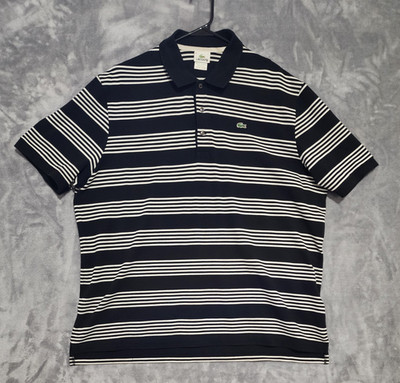 Lacoste Mens Golf Polo Pique Shirt Sport 4XL EUR 9 Black Cotton Crocodile Logo