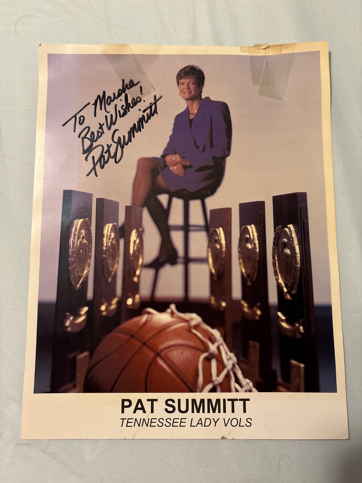 Pat Summitt Autographed Signed 8x10 Photo Tennessee Volunteers Beckett BAS QR #BS12889 