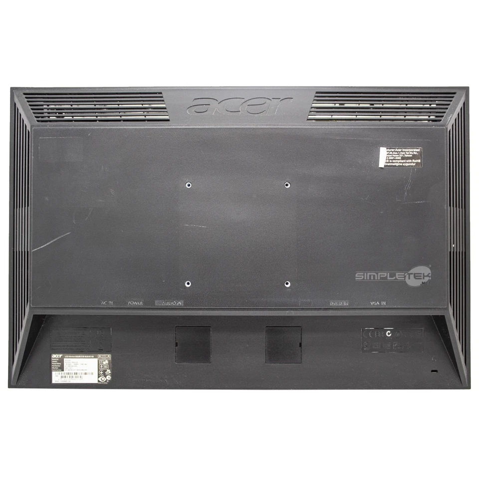 Acer B223W 22 " 16:10 Screen LCD Monitor DVI VGA Vesa Display Desktop Computer - Image 3 of 4