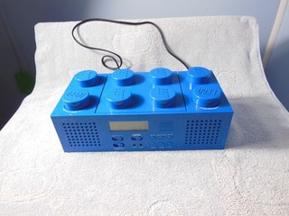 2010 LEGO Portable CD Player With AM/FM Radio Blue w/Power Cord CD NOT WORKING