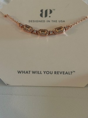 NIB Bomb Party Necklace RBP4973 Best Thing That's Mine Lemon CZ Rose Gold Pl