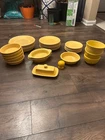 Fiesta Ware Sunflower Yellow Set 36 Piece, plates, bowls, butter dish
