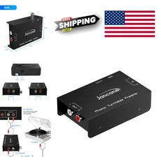 Turntable Preamplifier with RCA Inputs and Line Level Output for Enhanced Sound