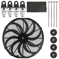 Radiator Cooling Fan 16 Inch 160W 12V for Engine Cooling Systems Universal Fit