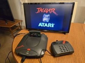 Atari Jaguar Console With 2 Games Cybermorph Theme Park RCA Composite Lead