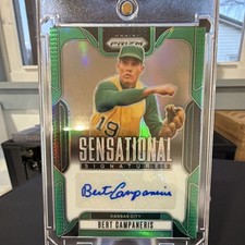 2025 Panini Prizm Sensational Signatures Bert Campaneris Green Prizm Auto Kansa…