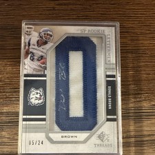 2009 SP Threads - Rookie Lettermen Autographs Donald Brown #245  5/24 (AU, RC)