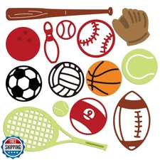 GLOBLELAND Sport Balls Cutting Dies for Card Making Basketball Football Cut D