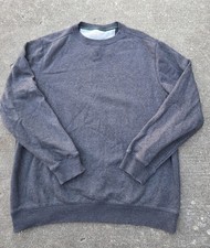 Men's GH Bass  Co Crewneck Long Sleeve Pullover Sweatshirt, Size L, Dark Gray