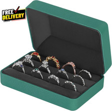 Velet Ring Storage Box for Multiple Rings Travel Jewelry Ring Stud Earrings Ho..