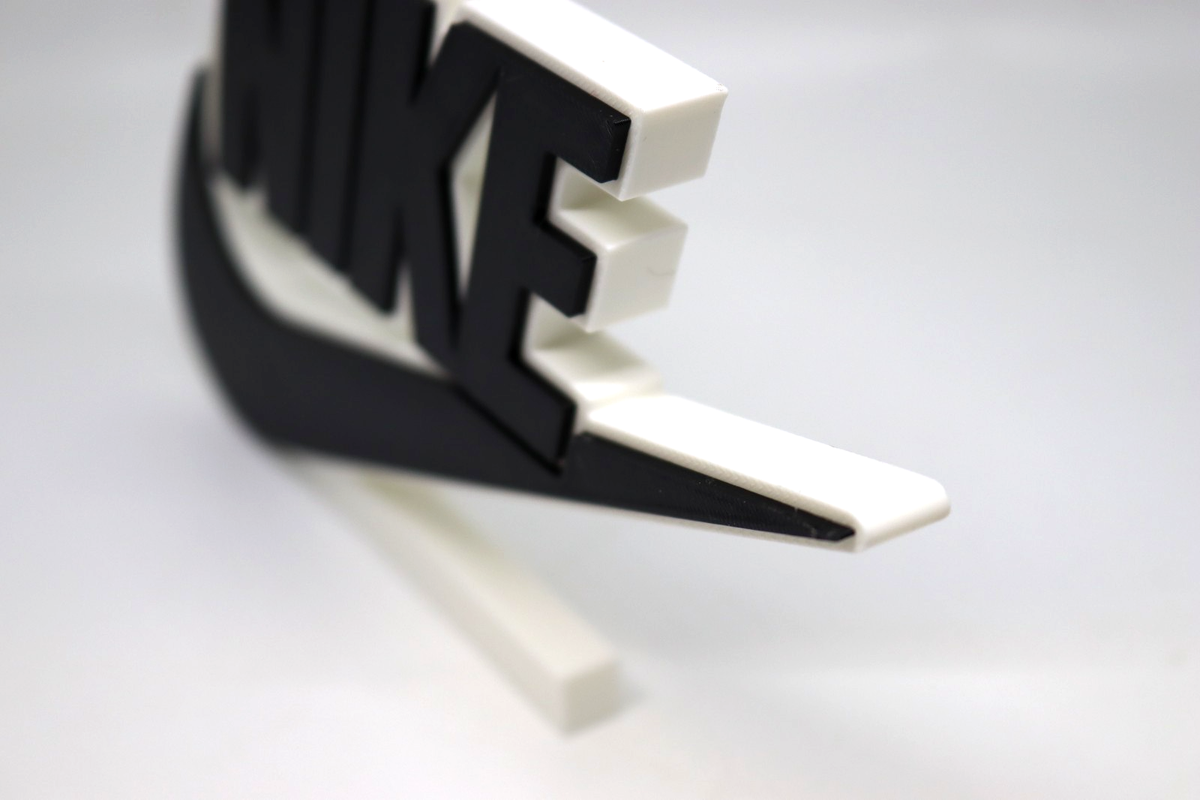 3D Printed Nike Logo Shelf Display Sign For Shoe Collection And