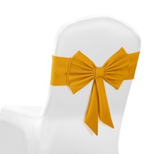 10 Pcs Spandex Chair Sashes for Wedding Elastic Chair Bows Sashes Universal D...