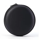 Earphone Case  Headphone Earbud Hard Protective Carrying Case Bag Black Round