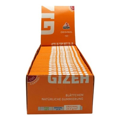 Gizeh Original Orange Blättchen 50 Hefte mit 50 Blatt