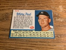 1962 Post Cereal # 9 Whitey Ford.